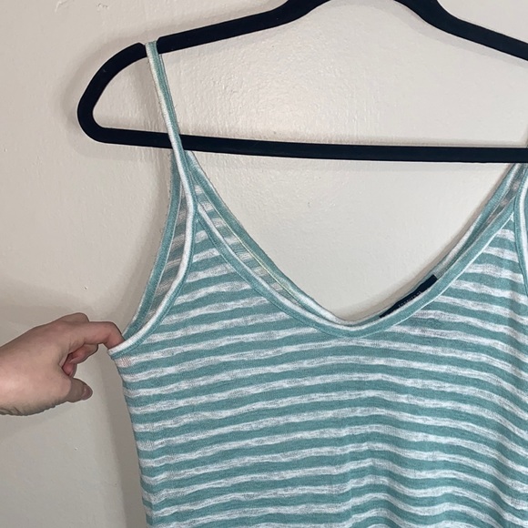 Tops - 🎱Blue and white sheer top!